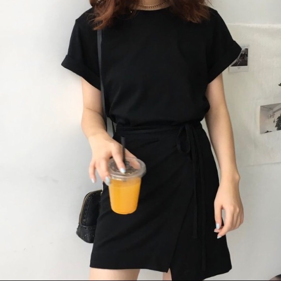 Tie sash tee shirt dress - Picture 1 of 6